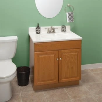 Modular Vanity Tops 37 X 22" Solid White Cultured Marble Vanity Top And Bowl 5 Modular Vanity Tops 37 X 22" Solid White Cultured Marble Vanity Top And Bowl - Image 3