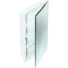 16w X 26"h Recessed Beveled Edge Mirrored Medicine Cabinet With Steel Body