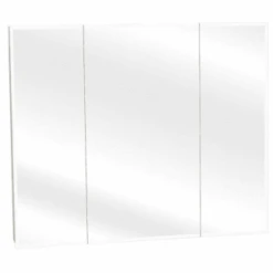 Zenith 36 W X 30 In H Surface-Mount Tri-View Bevel Mirror Medicine Cabinet