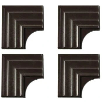 MirrEdge™ Cherry Walnut Contemporary Corner Plates, Package Of 40 3 MirrEdge™ Cherry Walnut Contemporary Corner Plates, Package Of 40