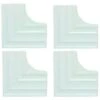 MirrEdge™ Dove White Contemporary Corner Plates, Package Of 40 -Home Furnishing Store 420579 WebOnly Lg