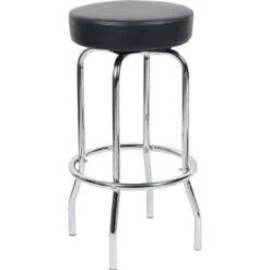 Boss Office Products Boss 29" Chrome Black Stool