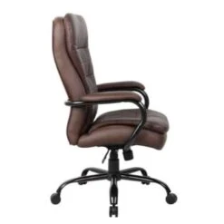Boss Heavy Duty Double Plush Bomber Brown Leather Plus Chair -Home Furnishing Store 425919 w DetailedProductView3 Lg