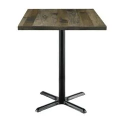 Kfi Seating Urban Loft 30 X 30 X 41 In Square Vintage Wood Bistro Table (Barnwood)
