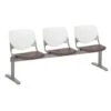 Kfi Seating Kool 3-Seat Reception Bench, White Backs, Brownstone Seats -Home Furnishing Store 461142 w MainProductImage Lg