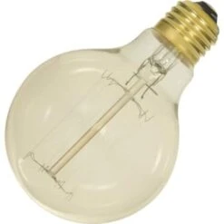 Satco® Vintage G-25 Bulb, 40 Watt, Cage, 120 Volt, Package Of 6