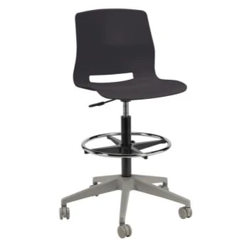 Kfi Seating Swey Rolling Office Drafting Stool, Black 3 Kfi Seating Swey Rolling Office Drafting Stool, Black