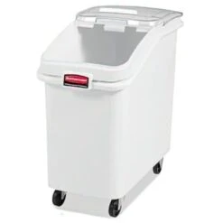 Rubbermaid Prosave White Mobile Ingredient Bin W/ 32 Ounce Scoop -Home Furnishing Store 531854 w DetailedProductView3 Lg