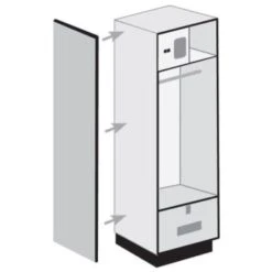 Salsbury Industries® Side Panel Open Access Gear Locker 18 Inch No Hood Mahogany -Home Furnishing Store 537344 w DetailedProductView1 Lg