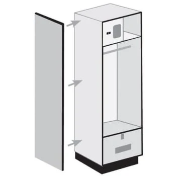 Salsbury Industries® Side Panel Open Access Gear Locker 24 Inch No Hood Cherry 4 Salsbury Industries® Side Panel Open Access Gear Locker 24 Inch No Hood Cherry - Image 2