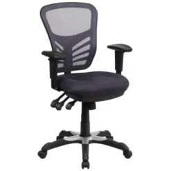Flash Furniture Mid-Back Dark Gray Mesh Chair With Triple Paddle Control -Home Furnishing Store 555298 WebOnly Lg
