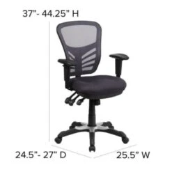 Flash Furniture Mid-Back Dark Gray Mesh Chair With Triple Paddle Control -Home Furnishing Store 555298 w DetailedProductView6 Lg