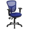Flash Furniture Mid-Back Blue Mesh Chair With Triple Paddle Control 1 Flash Furniture Mid-Back Blue Mesh Chair With Triple Paddle Control -Home Furnishing Store 555305 WebOnly Lg
