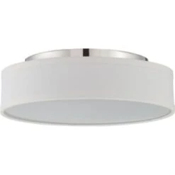 Satco® Heather 18w 1-Light Led Flush Mount Light (Polished Nickel)