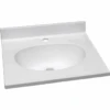 Design House® 31x22" Solid White Cultured Marble Vanity Top And Bowl
