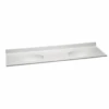Design House® 73 X 22 Solid White Cultured Marble Vanity Top And Double Bowl -Home Furnishing Store 595664 WebOnly Lg