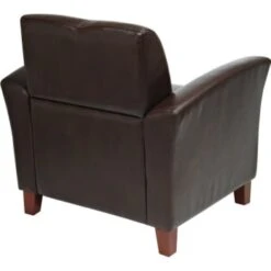 Osp Furniture Breeze - Mocha Eco Leather Club Chair -Home Furnishing Store 601750 V Back Lg
