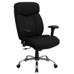 Flash Furniture Big And Tall Office Chair High Back Design With Headrest Black 22" Wide Seat