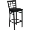 Flash Furniture Hercules Series Black Window Back Metal Barstool Black Vinyl Seat -Home Furnishing Store 603551 V Lg
