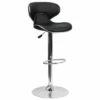 Flash Furniture Contemporary Cozy Mid-Back Black Vinyl Adjustable Barstool With Chrome Base 2 Flash Furniture Contemporary Cozy Mid-Back Black Vinyl Adjustable Barstool With Chrome Base -Home Furnishing Store 603659 WebOnly Lg