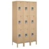 Salsbury Industries® Tan-Triple Tier Standard Metal Locker-6 Feet X 18 Inches