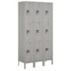 Salsbury Industries® Gray-Triple Tier-Standard Metal Locker 6 Feet X 15 Inches -Home Furnishing Store 621060 w MainProductImage Lg