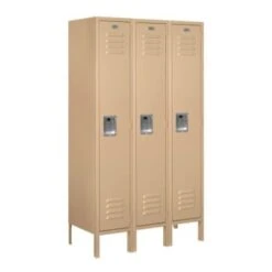 Salsbury Industries® Tan Single Tier Standard Metal Locker 5 Feet X 15 Inches