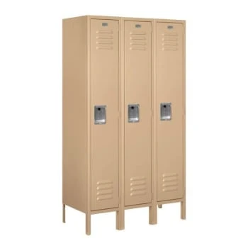 Salsbury Industries® Tan Single Tier Standard Metal Locker 5 Feet X 15 Inches 3 Salsbury Industries® Tan Single Tier Standard Metal Locker 5 Feet X 15 Inches