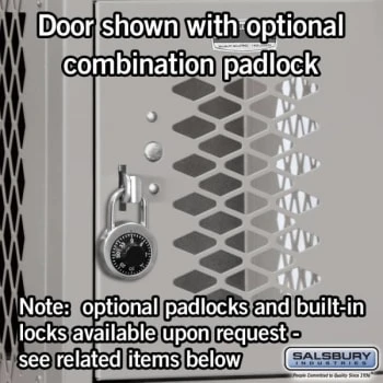 Salsbury Industries® Six Tier Box-Vented Metal Locker-Gray-6 Feet X 12 Inches 5 Salsbury Industries® Six Tier Box-Vented Metal Locker-Gray-6 Feet X 12 Inches - Image 3