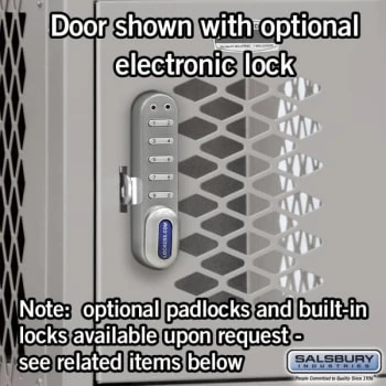 Salsbury Industries® Six Tier Box-Vented Metal Locker-Gray-6 Feet X 12 Inches 7 Salsbury Industries® Six Tier Box-Vented Metal Locker-Gray-6 Feet X 12 Inches - Image 5