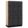 Salsbury Industries® Black-15 Inch Wide S Style-Wood Locker 6 Feet X 18 Inches