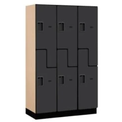 Salsbury Industries® Black-15 Inch Wide S Style-Wood Locker 6 Feet X 18 Inches