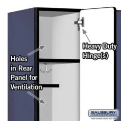 Salsbury Industries® Blue 12 Inch Single Tier-Wood Locker 6 Feet X 18 Inches -Home Furnishing Store 621125 w DetailedProductView3 Lg