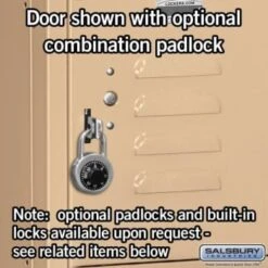 Salsbury Industries® Tan- Six Tier Box Style Bridge Standard Metal Locker -Home Furnishing Store 621145 w DetailedProductView2 Lg