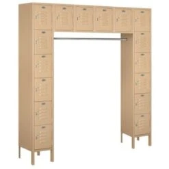 Salsbury Industries® Tan- Six Tier Box Style Bridge Standard Metal Locker