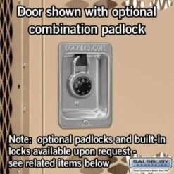 Salsbury Industries® Tan-Double Tier Vented Metal Locker-6 Feet X 15 Inches -Home Furnishing Store 621148 w DetailedProductView2 Lg