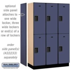 Salsbury Industries® Blue-Double Tier Designer Wood Locker 6 Feet X 18 Inches 13 Salsbury Industries® Blue-Double Tier Designer Wood Locker 6 Feet X 18 Inches -Home Furnishing Store 621158 w DetailedProductView1 Lg