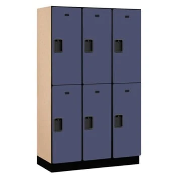Salsbury Industries® Blue-Double Tier Designer Wood Locker 6 Feet X 18 Inches 3 Salsbury Industries® Blue-Double Tier Designer Wood Locker 6 Feet X 18 Inches