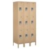 Salsbury Industries® Triple Tier-Tan-Standard Metal Locker 6 Feet X 18 Inches -Home Furnishing Store 621159 w MainProductImage Lg