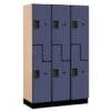 Salsbury Industries® Blue Double Tier S Style-Wood Locker 6 Feet X 18inches