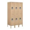 Salsbury Industries® Tan-Double Tier Standard Metal Locker 5 Feet X 18 Inches