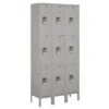 Salsbury Industries® Gray- Triple Tier Standard Metal Locker 6 Feet X 12 Inches -Home Furnishing Store 621271 w MainProductImage Lg