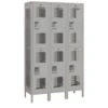 Salsbury Industries® Double Tier-Gray-Vented Metal Locker 6 Feet X 18 Inches