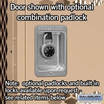 Salsbury Industries® Tan-Triple Tier Vented Metal Locker 6 Feet X 18 Inches 5 Salsbury Industries® Tan-Triple Tier Vented Metal Locker 6 Feet X 18 Inches - Image 3
