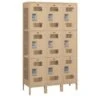 Salsbury Industries® Tan-Triple Tier Vented Metal Locker 6 Feet X 18 Inches 2 Salsbury Industries® Tan-Triple Tier Vented Metal Locker 6 Feet X 18 Inches -Home Furnishing Store 621326 w MainProductImage Lg