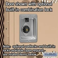 Salsbury Industries® Tan Single Tier Vented Metal Locker-6 Feet X 12 Inches -Home Furnishing Store 621356 w DetailedProductView3 Lg