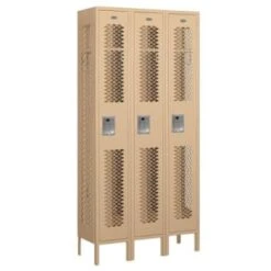 Salsbury Industries® Tan Single Tier Vented Metal Locker-6 Feet X 12 Inches