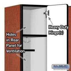 Salsbury Industries® Cherry-Single Tier Designer Wood Locker 6 Feet X 18 Inches -Home Furnishing Store 621363 w DetailedProductView3 Lg