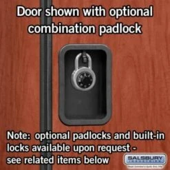 Salsbury Industries® Cherry-Single Tier Designer Wood Locker 6 Feet X 18 Inches -Home Furnishing Store 621363 w DetailedProductView4 Lg