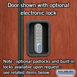 Salsbury Industries® Cherry-Single Tier Designer Wood Locker 6 Feet X 18 Inches -Home Furnishing Store 621363 w DetailedProductView5 Lg